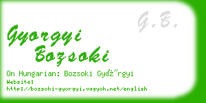 gyorgyi bozsoki business card